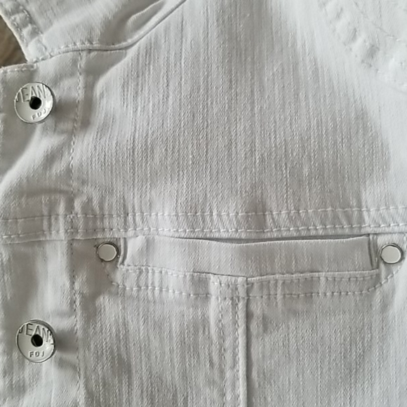 White Jean Jacket - Picture 2 of 9